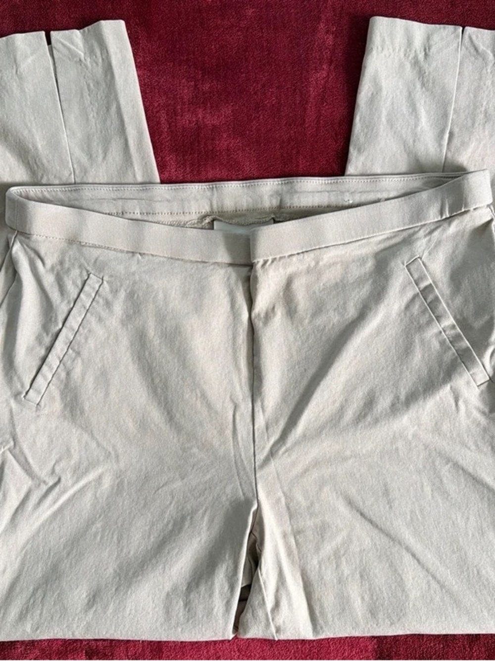 Jules & Leopold Light Cream Cropped Chino Pants